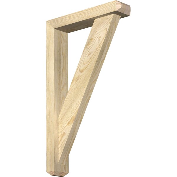 Ekena Millwork Traditional Craftsman Rough Sawn Bracket w/ Offset Brace, Douglas Fir, 4"W x 18"D x 30"H BKT0402X18X30TRA04RDF - main